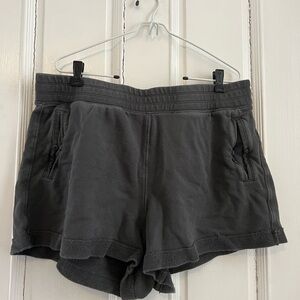 Aerie Dark Grey Casual High Waisted Sweat Shorts